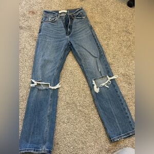 Abercrombie & Fitch Ankle straight ultra high rise jeans, size 25, 0 Regular